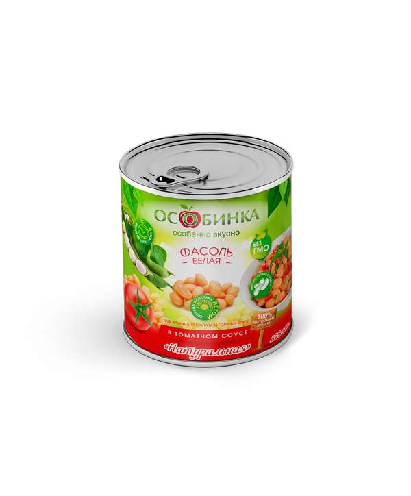 Упаковка Фасоль консервированная - аренда торгового знака Особинка